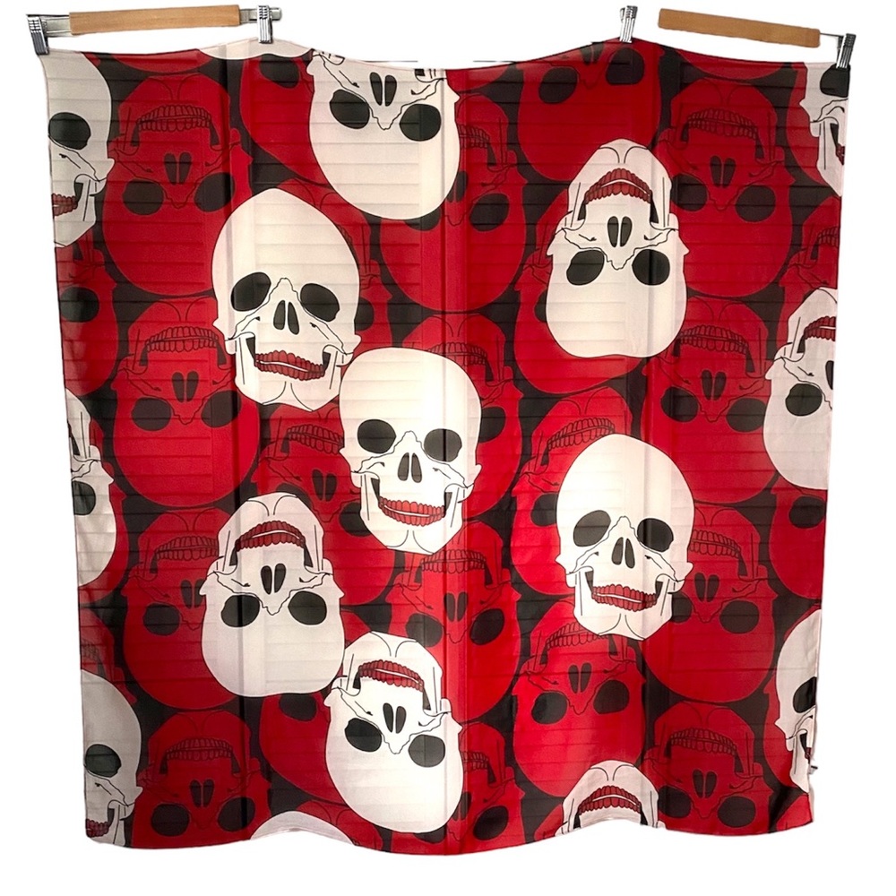 Skull theme square scarf by Ray Strauss